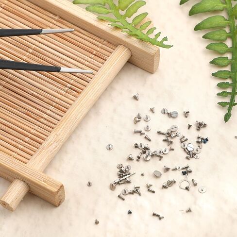 مراقبة مسامير ، 100pcs مشاهدة بطارية مشبك الساعات المسمار البلاغ استبدال أدوات إصلاح مجموعة لاستبدال مسامير البطارية القديم مشبك الساعات in Kuwait