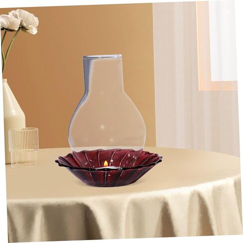 Cylindrical Glass Candle Holder Sleeve Windproof Candle Cover for Home Decor for Dining and Events in Saudi Arabia