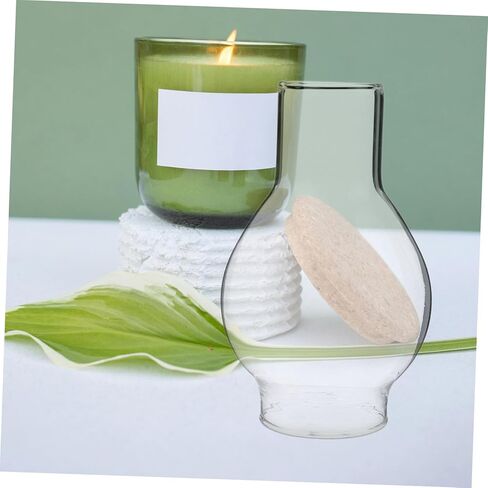 Cylindrical Glass Candle Holder Sleeve Windproof Candle Cover for Home Decor for Dining and Events in Saudi Arabia