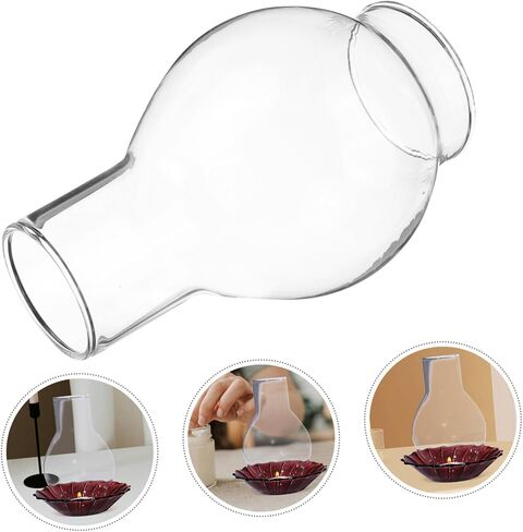Cylindrical Glass Candle Holder Sleeve Windproof Candle Cover for Home Decor for Dining and Events in Saudi Arabia