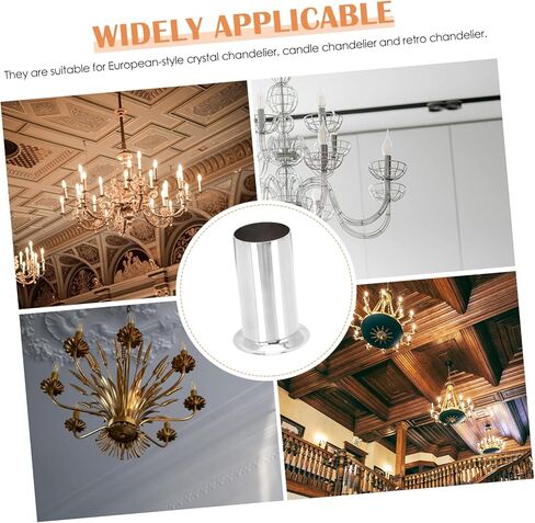 Gatuida 10pcs Crystal Chandelier Lamp Holder Sleeves Flame Retardant Bulb Base Covers Easy to Install and Replace Suitable for Home and Restaurant Decor in Saudi Arabia
