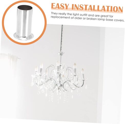 Gatuida 10pcs Crystal Chandelier Lamp Holder Sleeves Flame Retardant Bulb Base Covers Easy to Install and Replace Suitable for Home and Restaurant Decor in Saudi Arabia