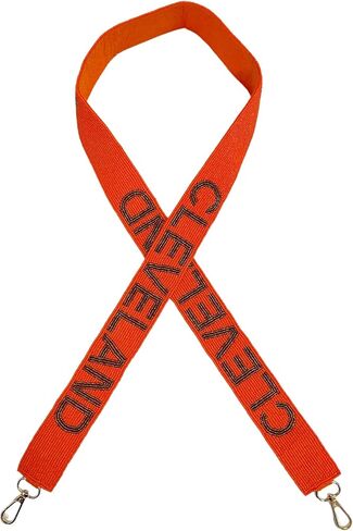 Lashicorn Cleveland Orange Beaded Presh Letters Brown Letters 49 "Pro Football Stadium وافق على حقيبة Clear Browns Gold Hardware Sports Ohio North in Saudi Arabia