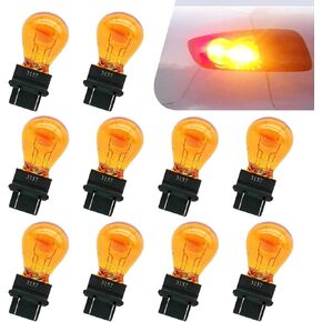 10PCS 3157 Bulb Tail Light Bulbs, Car Instrument Light Bulb, Automobile Lighting Replacement Accessory, Plastic Base Auto Brake for Mini Miniature Turn Signal, Parking, Side Marker (Red) in Saudi Arabia