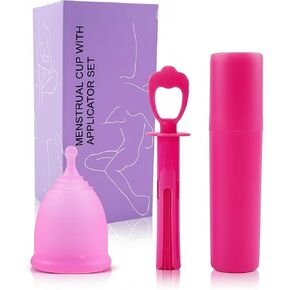 1 Menstrual Cup & Applicator Set - Softest Reusable Menstrual Cup - Inserts and Removes Like a Tampon - Made Easy - Every Woman Can Now Use Menstrual Discs in Saudi Arabia
