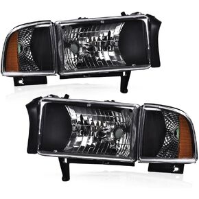 PIT66 زوج المصباح الأمامي LED Strip W/O لمصابيح متوافقة مع Dodge RAM 1500 1994-2001/RAM 2500 3500 1994-2002 (Not Fit Sport & Ram Van Model) in Kuwait