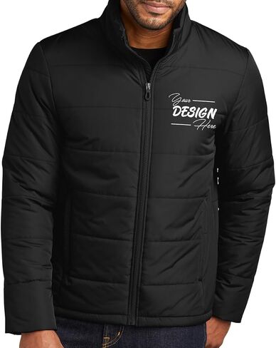 INK STITCH Men J852 Add Custom Embroidery Logo Texts Super Warm Puffer Jackets in Saudi Arabia