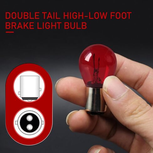 10 PCS CAR 1157 BRAKE LIGHT BULB ، P21/5W BAY15D Contact Dual Taint High and Low Leg Leghing Lamping Halogen Placen in Saudi Arabia