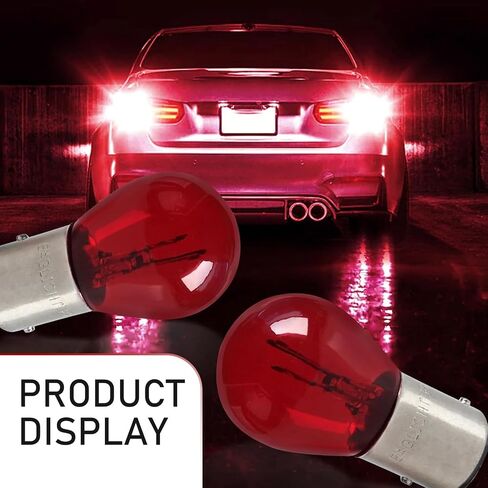 10 PCS CAR 1157 BRAKE LIGHT BULB ، P21/5W BAY15D Contact Dual Taint High and Low Leg Leghing Lamping Halogen Placen in Saudi Arabia