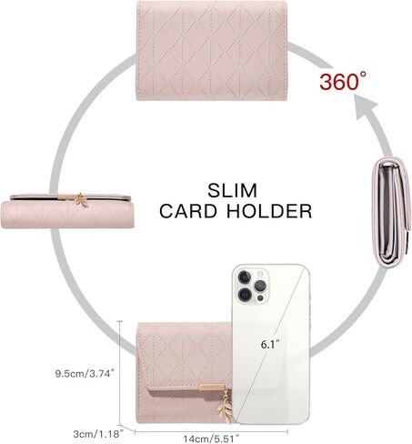 محفظة ثنائية من الجلد المصنوعة من الجلد الأصلي-حجب RFID مع جيب العملة المعدنية (Mint Green) in Kuwait