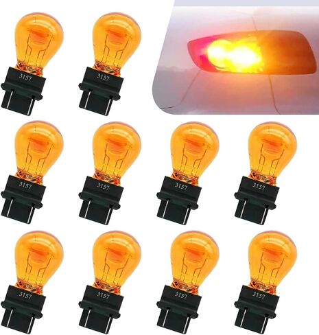 10PCS 3157 Bulb Tail Light Bulbs, Car Instrument Light Bulb, Automobile Lighting Replacement Accessory, Plastic Base Auto Brake for Mini Miniature Turn Signal, Parking, Side Marker (Red) in Saudi Arabia