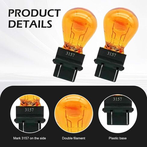 10PCS 3157 Bulb Tail Light Bulbs, Car Instrument Light Bulb, Automobile Lighting Replacement Accessory, Plastic Base Auto Brake for Mini Miniature Turn Signal, Parking, Side Marker (Red) in Saudi Arabia