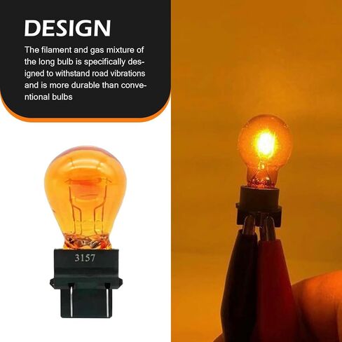 10PCS 3157 Bulb Tail Light Bulbs, Car Instrument Light Bulb, Automobile Lighting Replacement Accessory, Plastic Base Auto Brake for Mini Miniature Turn Signal, Parking, Side Marker (Red) in Saudi Arabia