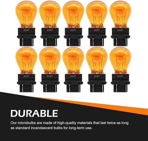 10PCS 3157 Bulb Tail Light Bulbs, Car Instrument Light Bulb, Automobile Lighting Replacement Accessory, Plastic Base Auto Brake for Mini Miniature Turn Signal, Parking, Side Marker (Red) in Saudi Arabia