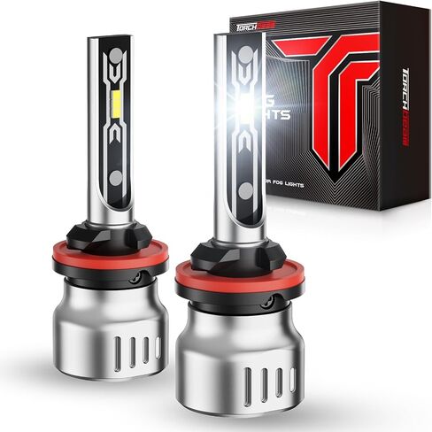 Torchbeam H10/9145/9140 LED Fog Light Bulbs, 6000K Xenon White 6000 Lumens 370% Super Brighter Fog Lights DRL Replacement Lights for Cars, Plug and Play, Pack of 2 in Saudi Arabia