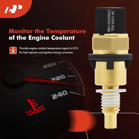 مستشعر درجة حرارة سائل تبريد المحرك A -premium متوافق مع Chevy و GMC و Cadillac & Buick - Blazer ، Camaro ، Colorado ، Acadia ، Canyon ، ATS ، CT5 ، CT6 ، CTS ، XT5 ، XT6 ، Lacrosse in Kuwait