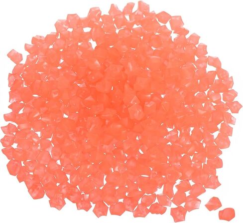 300pcs Glow Rocks 8-10mm Glow Pebbles Decoration in The Dark Luminous Stones Decor DIY Decorative Orange for Garden, Potted Plant, Fish Tank in Saudi Arabia