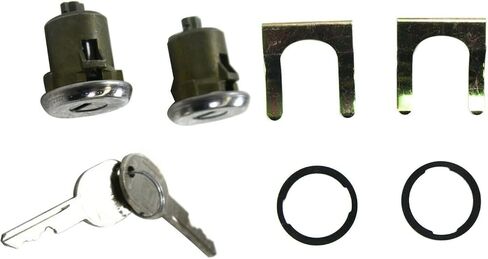 Door Lock Cylinders Set of 2 Front for Malibu 75-83 99,for K5 Blazer 75-86,for S10 82-94 & Blazer 83-94,for Suburban 65-66,for R/V 1500/2500 Suburban 89-91,for K20 Suburban 72-86 Pair in Saudi Arabia