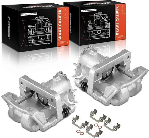 A-Premium Disc Brake Calipers Assembly with Bracket Compatible with Chevrolet Malibu 2014-2015 2.0L only - Rear Driver and Passenger Side, 2-PC Set in Saudi Arabia