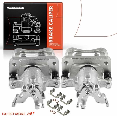 A-Premium Disc Brake Calipers Assembly with Bracket Compatible with Chevrolet Malibu 2014-2015 2.0L only - Rear Driver and Passenger Side, 2-PC Set in Saudi Arabia