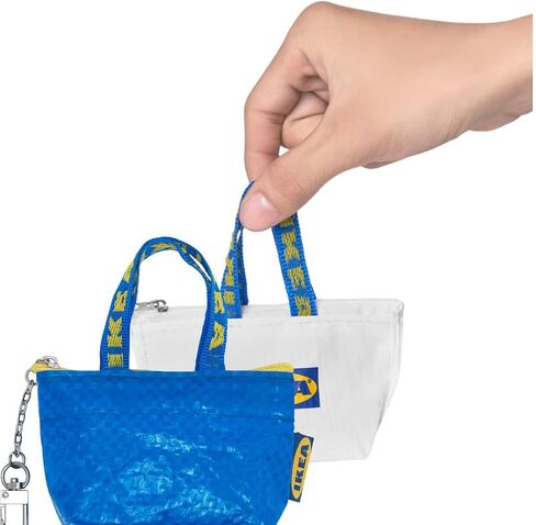 KNOLIG 2-Pack Mini Key & Coin bag – 1 Blue + 1 White – Small Zipper Pouch, Lightweight Polypropylene for Travel, Pocket, Everyday Use in Saudi Arabia