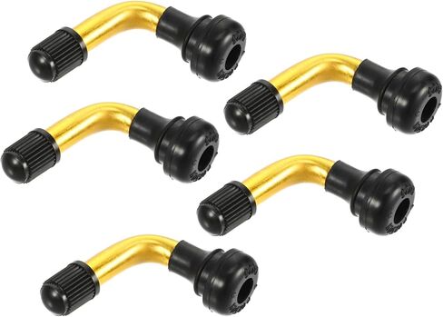 5 PCS Universal PVR50 Tubeless Tyre Valve STEM - CARS RV Bicycles Process Scarecles Trailers Raleless Tyre Ralve - Tubely Steel Gold Pone Date Materian in Kuwait