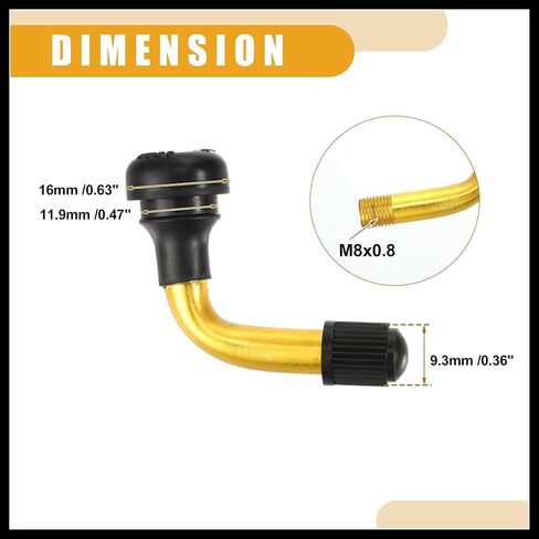 5 PCS Universal PVR50 Tubeless Tyre Valve STEM - CARS RV Bicycles Process Scarecles Trailers Raleless Tyre Ralve - Tubely Steel Gold Pone Date Materian in Kuwait