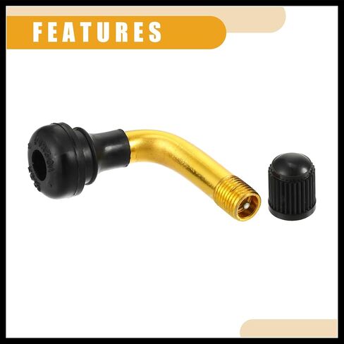 5 PCS Universal PVR50 Tubeless Tyre Valve STEM - CARS RV Bicycles Process Scarecles Trailers Raleless Tyre Ralve - Tubely Steel Gold Pone Date Materian in Kuwait