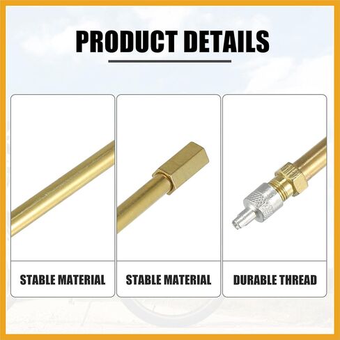 2pcs 50mm/1.97" Long Brass Auto Tire Valve Extension Adaptor Air Tyre Stem Extender Inflation Stright Bore for Car Truck Motorcycle Bike Mower Scooter Replacement in Saudi Arabia
