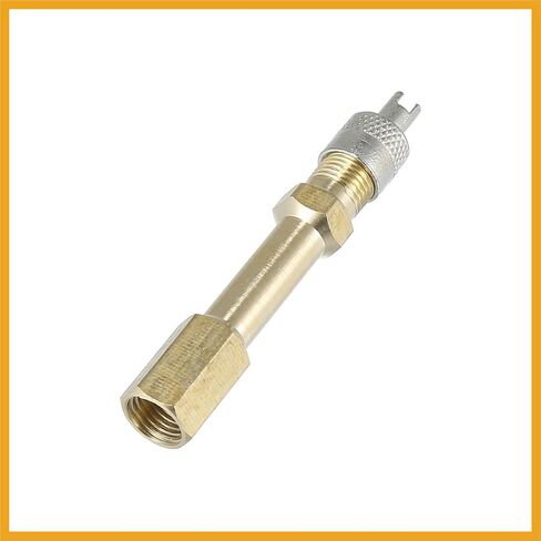 2pcs 50mm/1.97" Long Brass Auto Tire Valve Extension Adaptor Air Tyre Stem Extender Inflation Stright Bore for Car Truck Motorcycle Bike Mower Scooter Replacement in Saudi Arabia