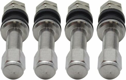 Great! 4X TR48 Bolt On Tire Valve Stem Chrome Metal High Pressure Flush with Stem Cap New in Saudi Arabia