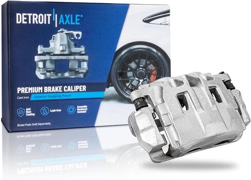 Detroit Axle - Front Right Brake Caliper for 10-16 Cadillac SRX, Passenger Side Brake Caliper w/Bracket 2010 2011 2012 2013 2014 2015 2016 Replacement in Saudi Arabia
