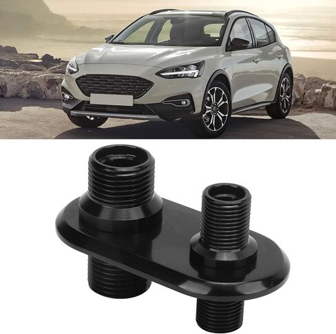 Universal A C Bulkhead Connector for Cars 2 Port Air Conditioning Fitting ، Monnector Aluminium for Hot Rods and Performance Mostics High Flaured (Silver) in Kuwait