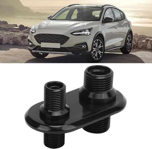Universal A C Bulkhead Connector for Cars 2 Port Air Conditioning Fitting ، Monnector Aluminium for Hot Rods and Performance Mostics High Flaured (Silver) in Kuwait