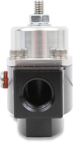 Holley 12-840 4.5-9 PSI Adjustable Billet Fuel Pressure Regulator with 3/8" NTP Ports,Black Anodized in Saudi Arabia