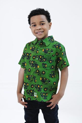 John Deere Tractor Button Down Dress Shirt Toddler to Big Kid Sizes (2T - 12) in Saudi Arabia