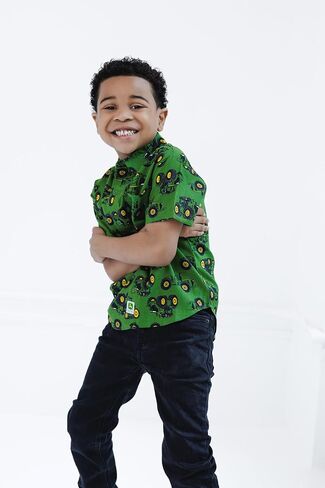 John Deere Tractor Button Down Dress Shirt Toddler to Big Kid Sizes (2T - 12) in Saudi Arabia