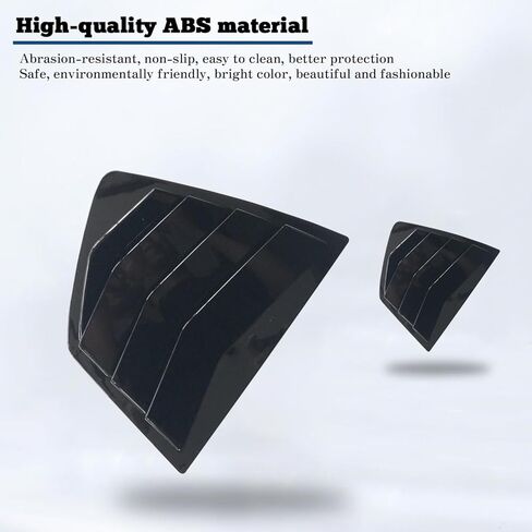 Kurtz Rear Side Window Louvers for 7th Gen Honda Accord 2003 2004 2005 2006 2007 Triangular Window Glass Blinds Air Vent Scoop Shades Cover Blinds Trim Sport Accessories ABS Bright Black 2PCS in Saudi Arabia