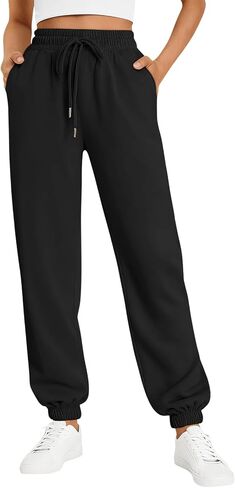 Trendy Queen Women's Sweatpants Athletic Joggers Baggy Pants Lounge Bottom 2025 Fall Fashion with Pockets in Saudi Arabia
