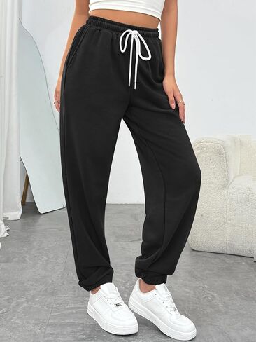 Trendy Queen Women's Sweatpants Athletic Joggers Baggy Pants Lounge Bottom 2025 Fall Fashion with Pockets in Saudi Arabia