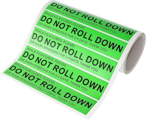 200 Pcs/roll Do Not Roll Down Window Stickers, Do Not Roll Down Warning Labels 5 x 1 Inch Self-Adhesive Windows Film Attention Caution Stickers for Automotive Car Window in Saudi Arabia