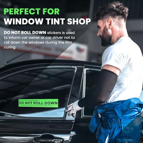 200 Pcs/roll Do Not Roll Down Window Stickers, Do Not Roll Down Warning Labels 5 x 1 Inch Self-Adhesive Windows Film Attention Caution Stickers for Automotive Car Window in Saudi Arabia