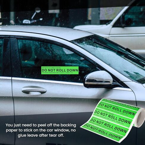 200 Pcs/roll Do Not Roll Down Window Stickers, Do Not Roll Down Warning Labels 5 x 1 Inch Self-Adhesive Windows Film Attention Caution Stickers for Automotive Car Window in Saudi Arabia