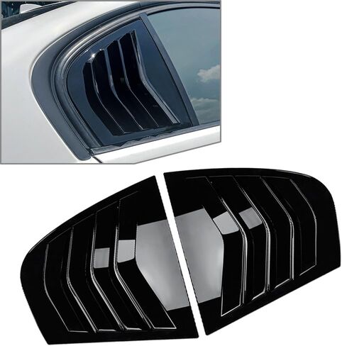 SIKUAI Glossy Black Rear Window Side Vent Shutter Louver Cover Trim Car Accessories For BMW 3 Series E90 Sedan 2005-2013 in Saudi Arabia