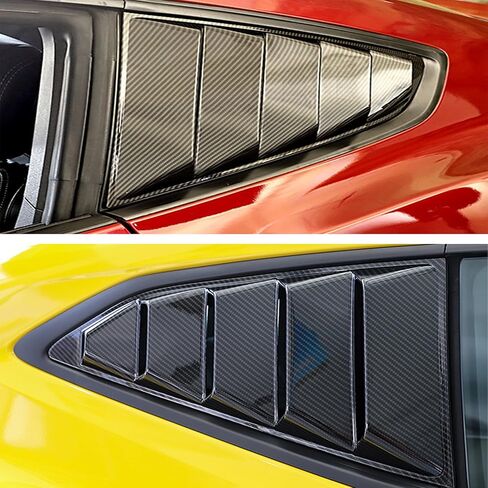 ألياف الكربون نافذة كوات لصالح تشيفي كامارو 2016-2024 - الهواء الخلفي تنفيس شمسي Sunshade - 2pcs إكسسوارات الديكور الخارجي للسيارة in Kuwait