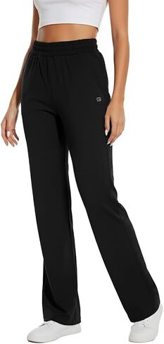 Gihuo Womens Tweatpants Tall Yoga Quick Dry Joggers Bants for Womens Long Wide Lounge Pants مع جيوب in Saudi Arabia
