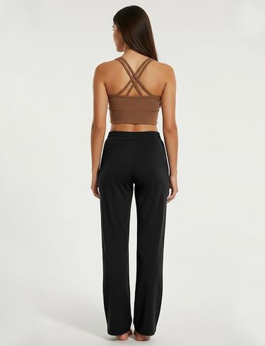 Gihuo Womens Tweatpants Tall Yoga Quick Dry Joggers Bants for Womens Long Wide Lounge Pants مع جيوب in Saudi Arabia