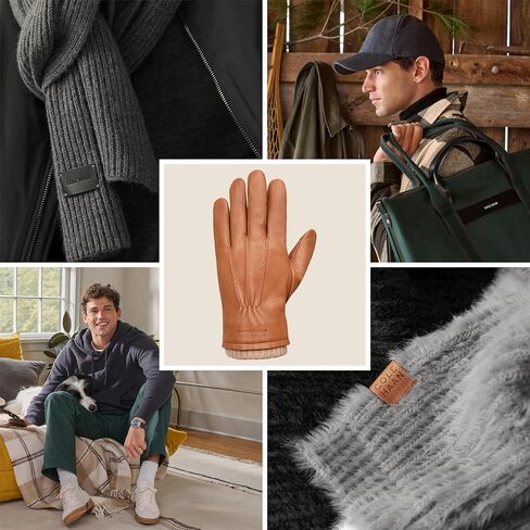 Cole Haan Men Premium Leather Gloves With Touchscreen Thumb and Index Finger in Saudi Arabia