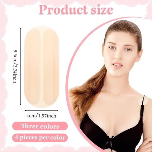 6 Pairs Bra Strap Holders for Slipping, Silicone Bra Strap Cushion Soft No Dents Non Slip Shoulder Pads for Straps to Ease Shoulder Discomfort Invisible Bras Straps Clips Fits Up to 1.2'' Wide in Saudi Arabia