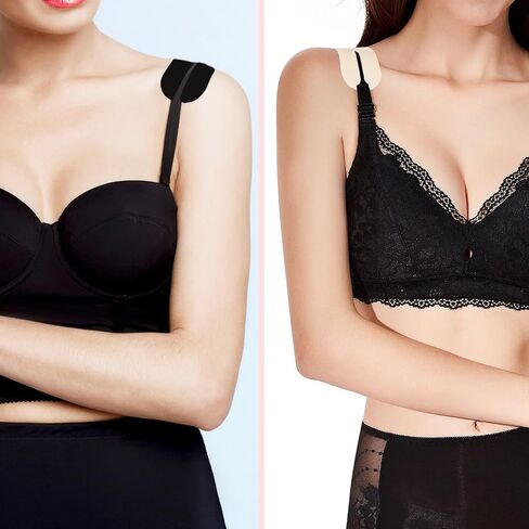 6 Pairs Bra Strap Holders for Slipping, Silicone Bra Strap Cushion Soft No Dents Non Slip Shoulder Pads for Straps to Ease Shoulder Discomfort Invisible Bras Straps Clips Fits Up to 1.2'' Wide in Saudi Arabia